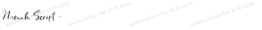 Nomah Script字体转换